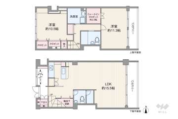 芦屋グランドハイツ4290万円：間取り図