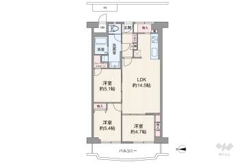 メガロコープ西宮2　1号棟2390万円：間取り図