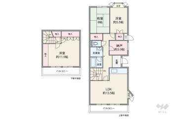 サニーヒル表山7号棟1680万円：間取り図