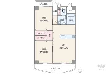 南茨木ハイタウン美沢Ａ棟1680万円：間取り図