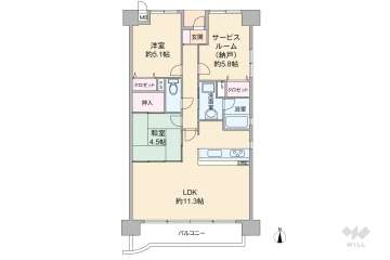 ソルディオ北武庫之荘1680万円：間取り図