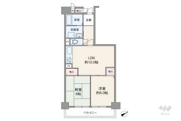 シャルマンコーポ水無瀬1号棟1280万円：間取り図