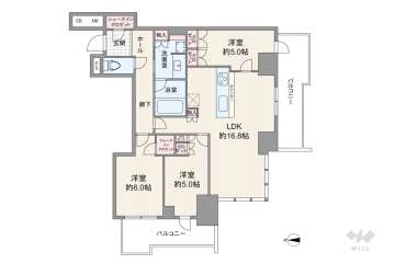 シエリアタワー大阪堀江11800万円：間取り図