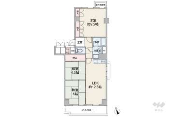 シーアイハイツ南千里A棟1420万円：間取り図