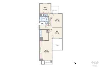 千里山ロイヤルマンション3番街E棟3899万円：間取り図