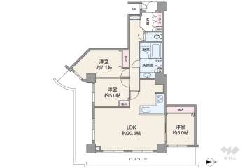 シティゲートタワー千里中央7880万円：間取り図
