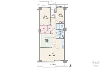 パーク・ハイム芦屋翠ケ丘20番地3780万円：間取り図