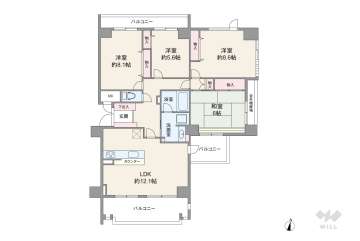 ＲＩＣイーストコート4番街9番館3899万円：間取り図