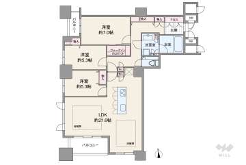 上本町ヒルズマーク12690万円：間取り図
