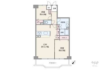 エンゼルハイム本山3170万円：間取り図