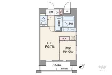 ラブニール西長堀パークフロント2380万円：間取り図