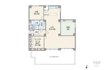 進和苦楽園アーバンライフB棟2860万円：間取り図