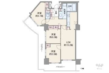 シティゲートタワー千里中央6890万円：間取り図