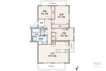 公団千里緑丘団地１０号棟2780万円：間取り図