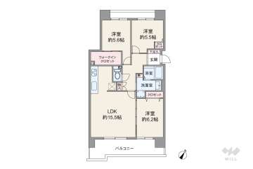 ＲＩＣウエストコート4番街南棟2番館2990万円：間取り図