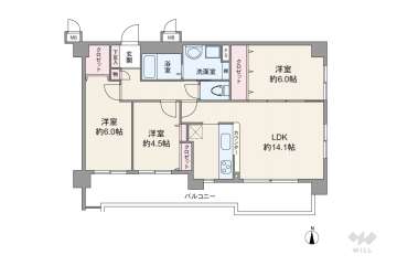 コスモ宝塚ツインフォルム2350万円：間取り図