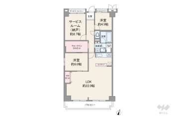 箕面東コーポラス2580万円：間取り図