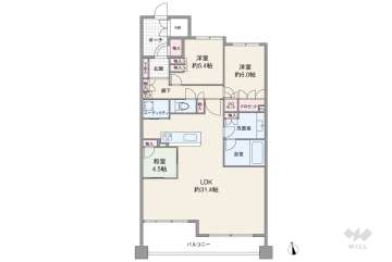 アーバンビュー芦屋山手A棟5480万円：間取り図