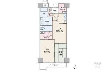ＲＩＣイーストコート11番街3番館1150万円：間取り図