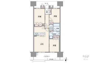 Ｂｒｉｌｌｉａレジデンス六甲アイランド2980万円：間取り図