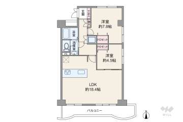 グリーンタウン茨木6番館2790万円：間取り図