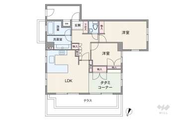 フリックコートアネックス3980万円：間取り図