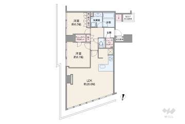 Brillia(ブリリア) Tower 堂島30000万円：間取り図