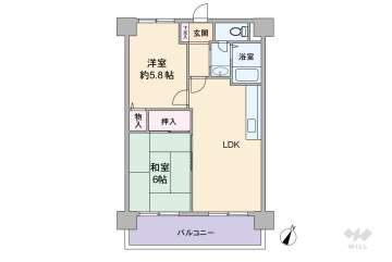 甲南グランドハイム本山1880万円：間取り図