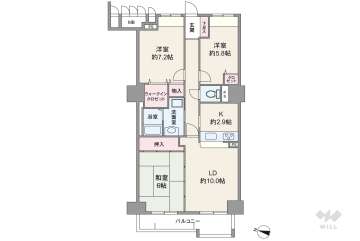 RICイーストコート8番街1番館2880万円：間取り図
