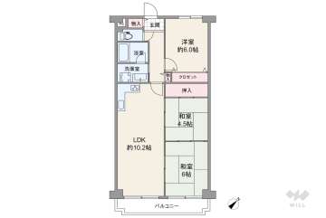 東三国スカイハイツ2160万円：間取り図