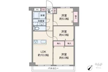 モアリッツ九条南2830万円：間取り図