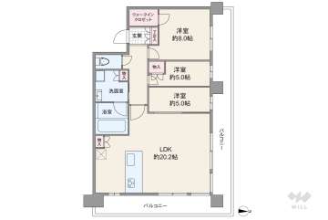 ヴィークタワー南堀江12500万円：間取り図