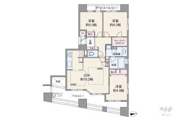 プロパレス真田山プリーマ7400万円：間取り図