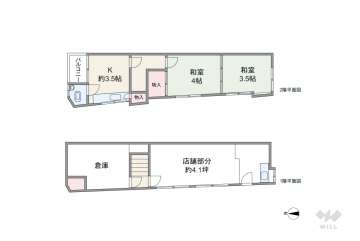 大阪市城東区今福西3丁目 テラスハウス