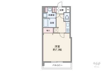 W-STYLE大阪谷町2050万円：間取り図