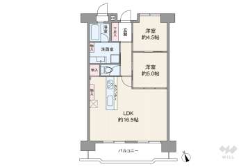 西梅田ダイヤモンドマンション3600万円：間取り図