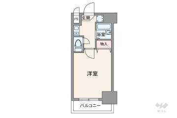 セレッソコート西心斎橋31290万円：間取り図