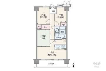 今福グリーンマンション3280万円：間取り図
