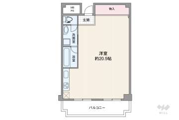 サンマンション江坂1980万円：間取り図