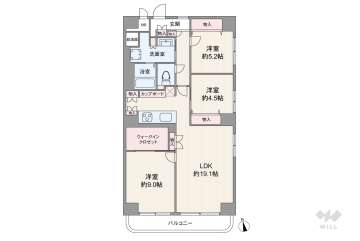 進和難波ハイライフ4699万円：間取り図
