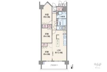 ダイアパレス八事柏木町4595万円：間取り図