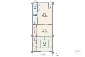 レインボーハイツ890万円：間取り図