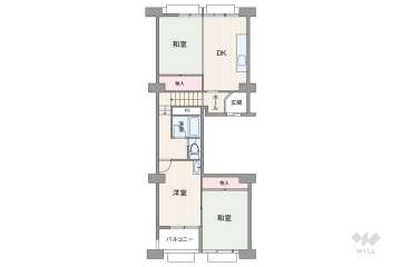 中津リバーサイドコーポC棟3080万円：間取り図