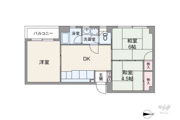 シャンクレール日本橋4250万円：間取り図