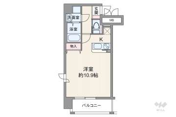 ダイドーメゾン大阪堂島3890万円：間取り図