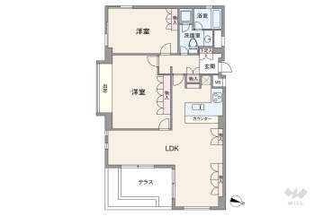 フリックコートアネックス4280万円：間取り図