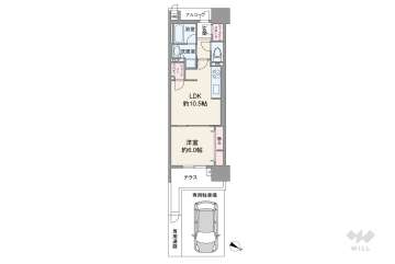 プレサンスロジェ天満橋リバーテラス3998万円：間取り図