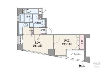リーガル四つ橋筋3780万円：間取り図