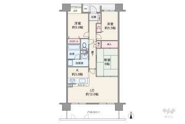 芦屋ハイタウン3100万円：間取り図