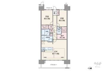 リバーガーデン福島木漏れ日の丘CD棟7380万円：間取り図